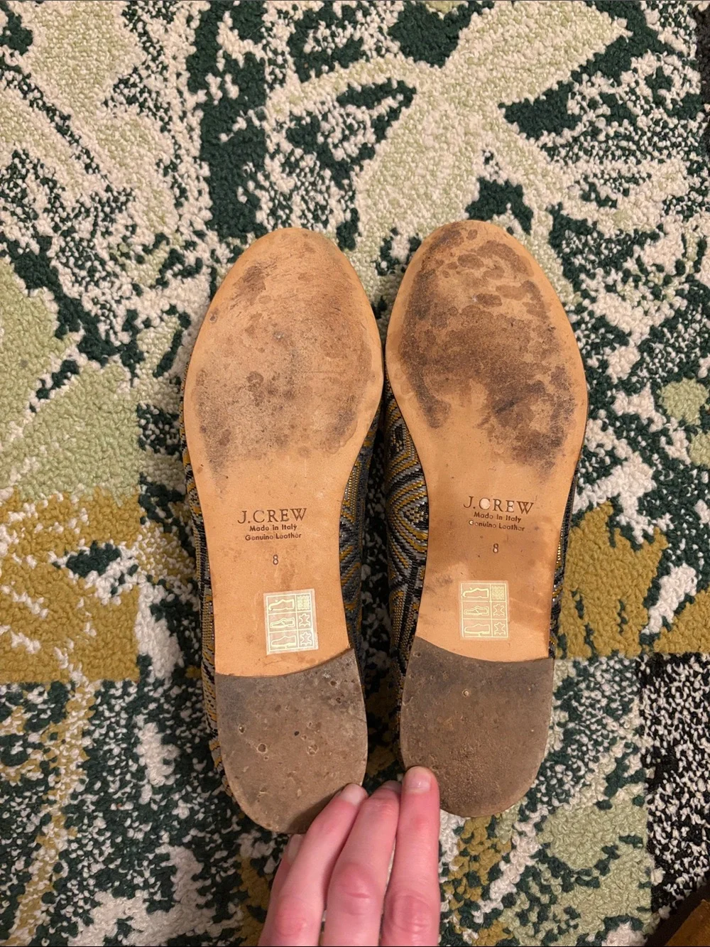 J Crew Embroidered Loafers Size 8